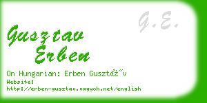 gusztav erben business card